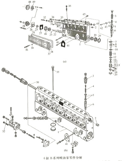 B系列喷油泵零件结构